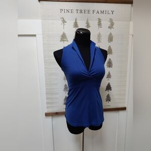 Lululemon Royal Blue Sleeveless Yoga Tank Top V-Neck Small
